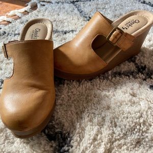 Boho fall clog wedges